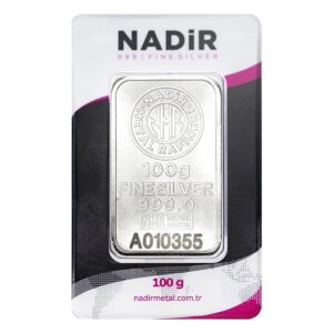 100 Gr NadirGold Gümüş Külçe